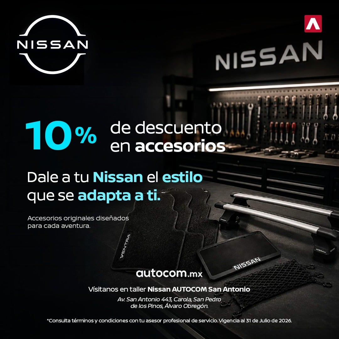 10% de descuento en accesorios – Dale a tu Nissan el estilo que se adapta a ti en Nissan Autocom